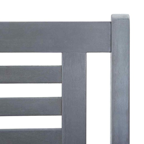 3-Seater Garden Bench Outdoor Patio Wooden Chair Solid Eucalyptus Wood 150cm - Picture 5 of 7