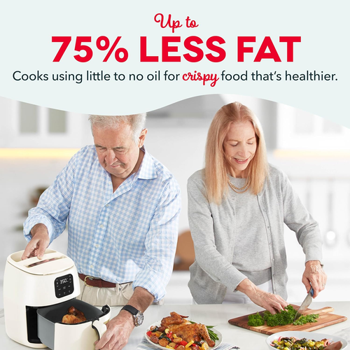 Freidora De Aire Pequeña De 2.6 QT/2.4Litros 1200W Cesta Antiadherente Air Fryer - Picture 3 of 12