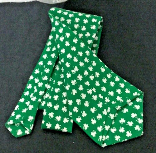 Men's Shamrock Necktie Cotton Blend 59" Free Shipping! EUC - Picture 2 of 3
