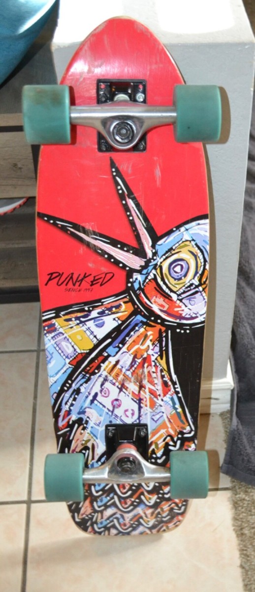Punked skateboard with speed cruiser wheels | eBay