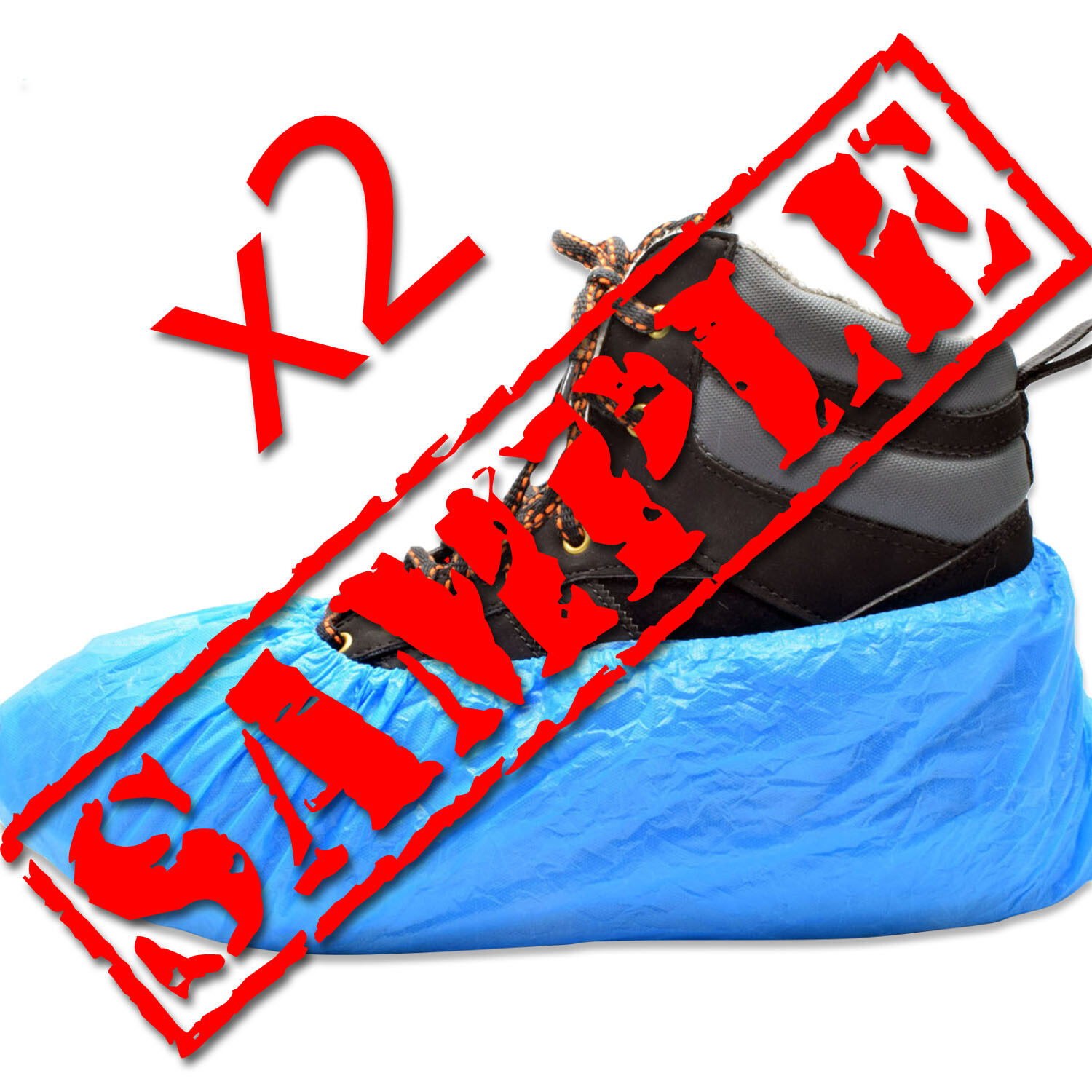 Disposable Blue Shoe Covers Overshoes for Shoes & Boots to Protect