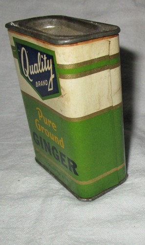 VINTAGE OLD QUALITY GINGER SPICE TIN LE CENTER MINNESOTA ORIGINAL 2 oz - Picture 2 of 2