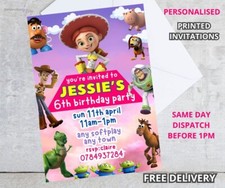 Personalised PRINTED Toy Story THEME A6 Birthday Party Invitations Invites