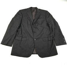 Brooks Brothers Blazer Mens 44 L Gray Wool Made In USA Three Buttons Notch