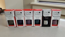 CND Shellac Brand 14+ Day Nail Color 5 Color Coat + 1 Base Coat New In Box 