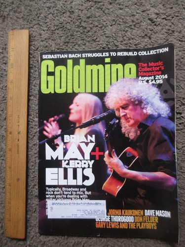 GOLDMINE ISSUE 845 AUG. 2014 BRIAN MAY+DON FELDER+JORMA+DAVE MASON VG+ OOP - Picture 2 of 16