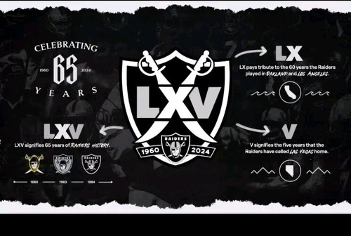 X12 LAS VEGAS RAIDERS 2024 LXV 65 anniversario dozzina LOTTO SFUSO 4" ferro su toppe - Foto 8 di 21
