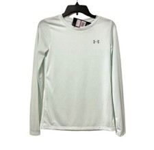 Under Armour HeatGear - Luźna - Załogowa warstwa bazowa z długim rękawem - LT zielona - Rozmiar XXS