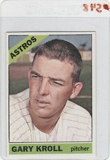 1966 TOPPS #548 GARY KROLL ASTROS SP TOPPS VAULT BLANK BACK PROOF ERROR RARE