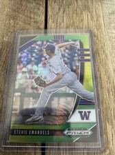 2020 Prizm Draft Picks Stevie Emanuels GREEN PRIZM Card #PDP157 Washington