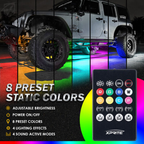 4 Stück RGB Lichtleiste Unterleuchten LED Kit Fernbedienung & Bluetooth APP Neonlichter Deko - Bild 3 von 8