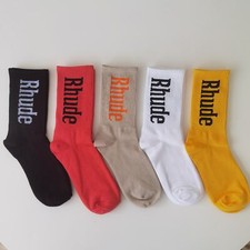 2 Pairs Crew Socks Trendy Logo RH Unisex Soft Breathable Causal Athletic Socks