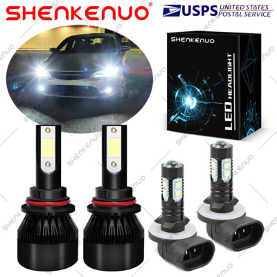 For Nissan Altima 1998-2001 4X LED Headlight Bulb Hi/Lo Beam Fog Light Bulbs C9B