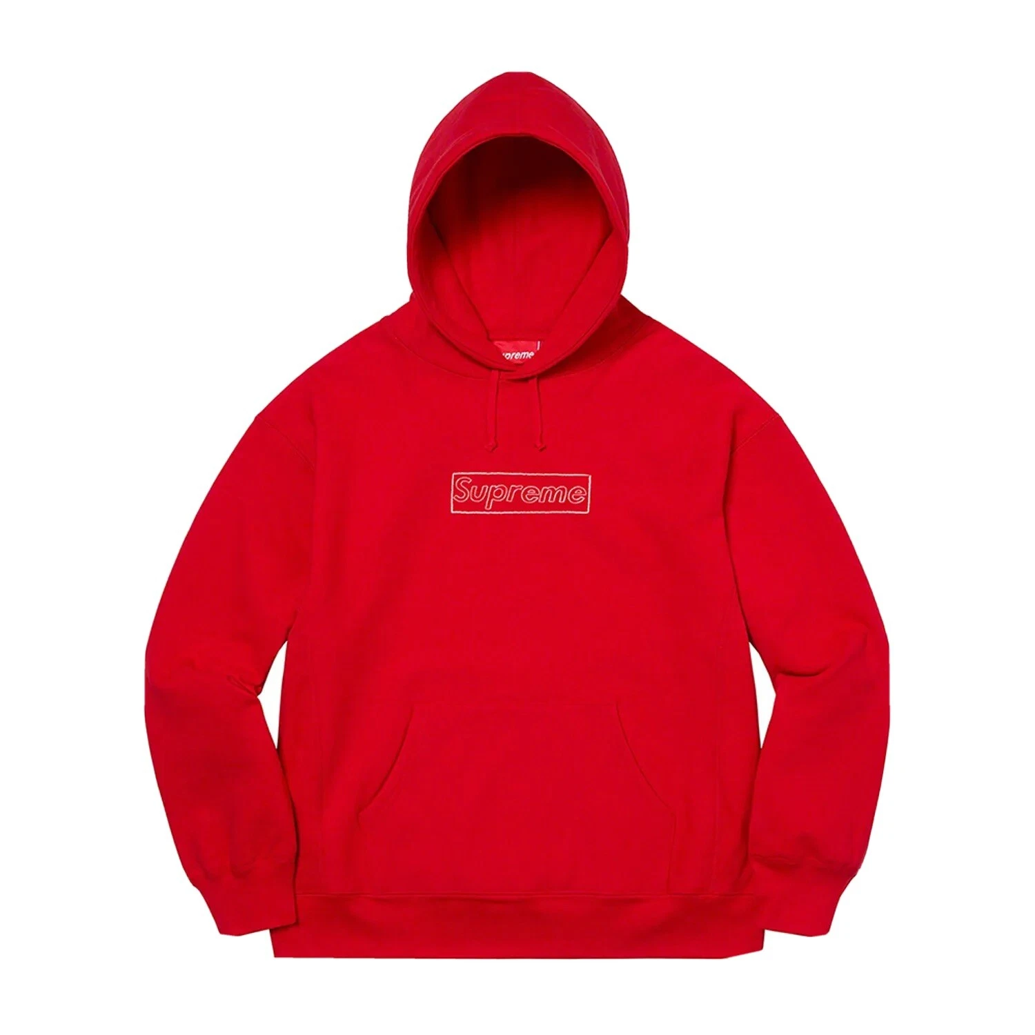 Sweat shirt à capuche moyen Supreme Kaws Chalk Box logo Bogo rouge