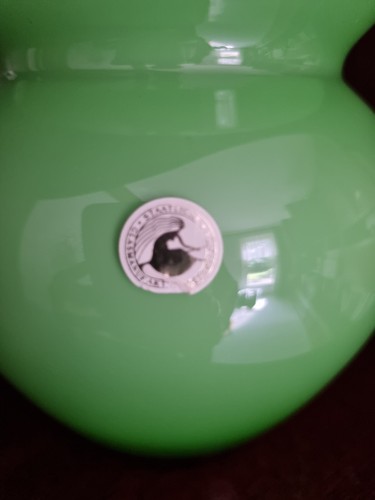 Vase Glas grün Glasmanufaktur Harzkristall Kugelvase wie NEU NP 99,- EUR - Bild 2 von 3