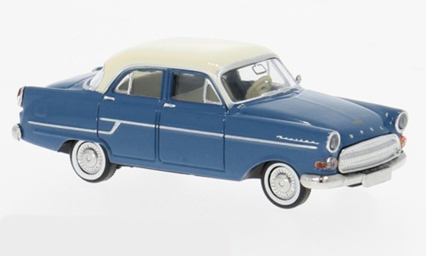 Brekina 20888 1:87 Opel Kapitän Car Model Blue 1956 - New