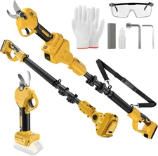 2 in 1 Electric Pruning Shears Cordless with Pole for Dewalt 20V MAX Battery, 14