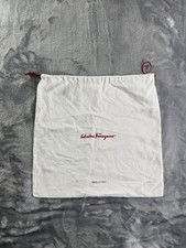 Salvatore Ferragamo Dust Bag Large 16x15 Cotton Drawstring Handbag Storage Italy
