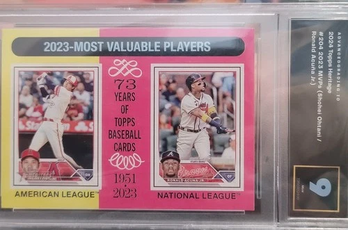 2023 Shohei Ohtani/Ronald Acuna Mvp Graded 9 Slab, Very Cool Card