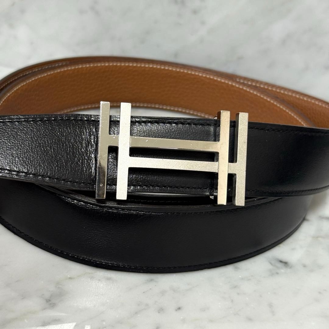 Hermes HERMES Buckle H・au・Carre Reversible belt 105 | eBay