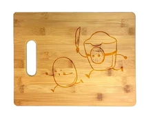 French Fried Jason Funny Horror Film Parody - Laser Engraved Bamboo Cutting B...