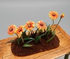 OOAK Delicate Paper Daisy Garden Flowers in Bed AC Dollhouse Miniature 1:12 — photo 10
