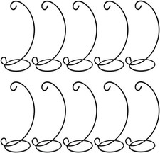 Christmas Ornament Display Stands 9in 10 Pack Black Iron Hanging Stand Rack