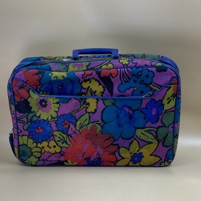 Vintage Sarne Japan /color Mate / Tropical Floral Flower Briefcase
