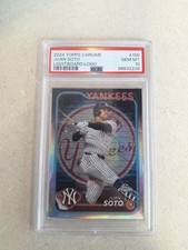 2024 Topps Chrome Juan Soto Lightboard Refractor Sp  Psa 10 Gem Mint New York 