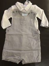 Janie and Jack Handsome in Herringbone Layette Set Baby Boy 6-12 Months EUC