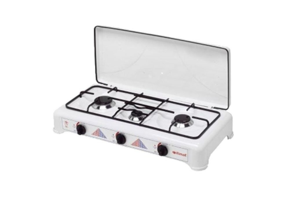 FORNELLO A GAS 3 FUOCHI GPL CON COPERCHIO MOD.30500016 (34538)