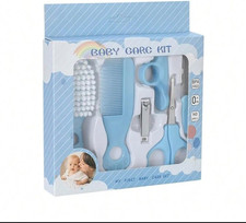 Baby Care Kit, 6-Piece Grooming Set with Comb, Brush, Scissors and Nail Tools B