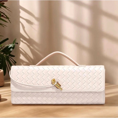 Few Moda East West THEIA Clutch with Crossbody Strap Cream Brand New in Bag