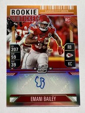 2024 Panini Contenders Optic Emani Bailey /50 Auto Orange Rookie Ticket #177