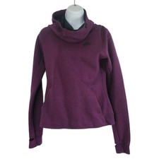 Nike Womens Hoodie Jacket Small Pullover Purple Running Thumbholes Pocket