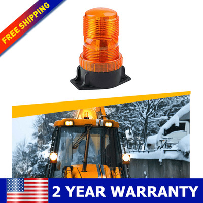 Amber 30LED Rotating Strobe Light Flash Rooftop Beacon Emergency Warning 12V-24V