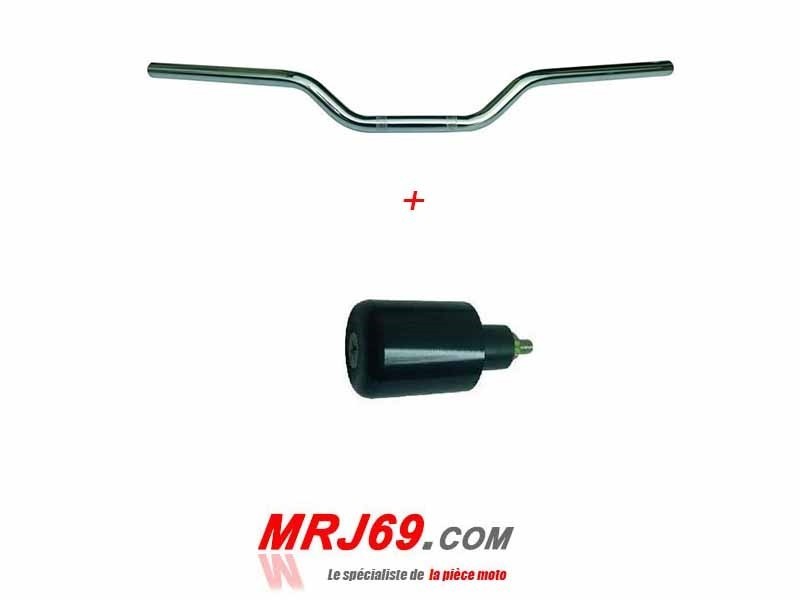 Pack guidon alu noir 22mm et embouts anti-vibration pour Bandit 1200 1995-1999