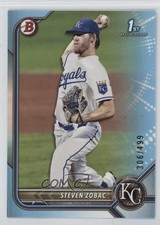 2022 Bowman Draft Sky Blue /499 Steven Zobac #BD-101 0l44