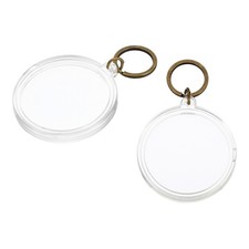 Plastic Coin Holder Keychain, 2Pcs Coin Case with Key Ring, Bronze
