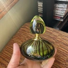 Vintage Dale Tiffany Art Glass Green Swirl EMPTY Perfume Bottle