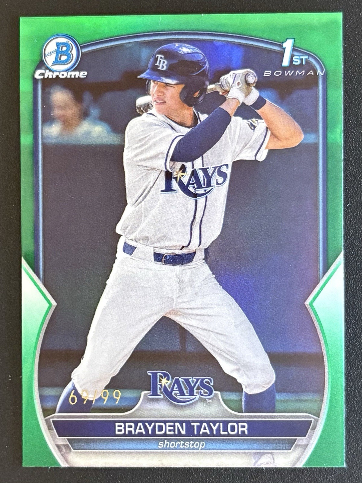 2023 Bowman Draft - Chrome Brayden Taylor #BDC-60 Green   /99 (RC)