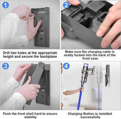 Wall Mounted Docking Station for Dyson V11 V15 Vacuum Cleaners, Vacuum Standi...