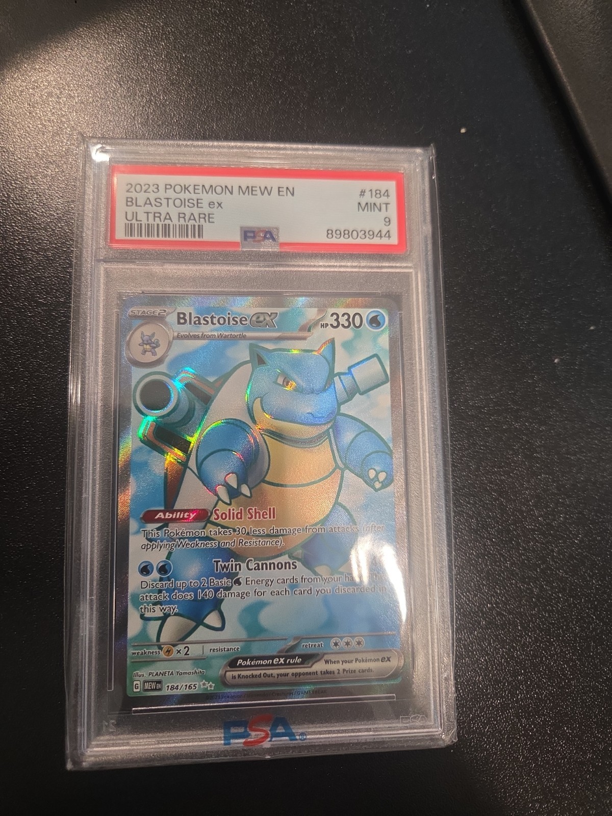 2023 Pokemon SV Mew 151 Blastoise ex Holo Ultra Rare 184/165 PSA 9 Mint