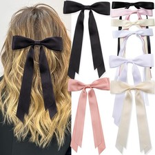 Hair Bows Set: 8 PCS Bow-knot Clips for Thick Thin Hair, Big Nonslip Claw C...