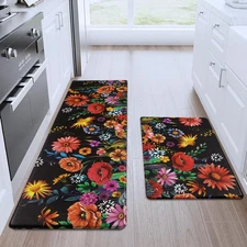 Kitchen Mats for Floor [2 PCS] Anti-Fatigue Comfort Kitchen Rugs, Cushioned W...