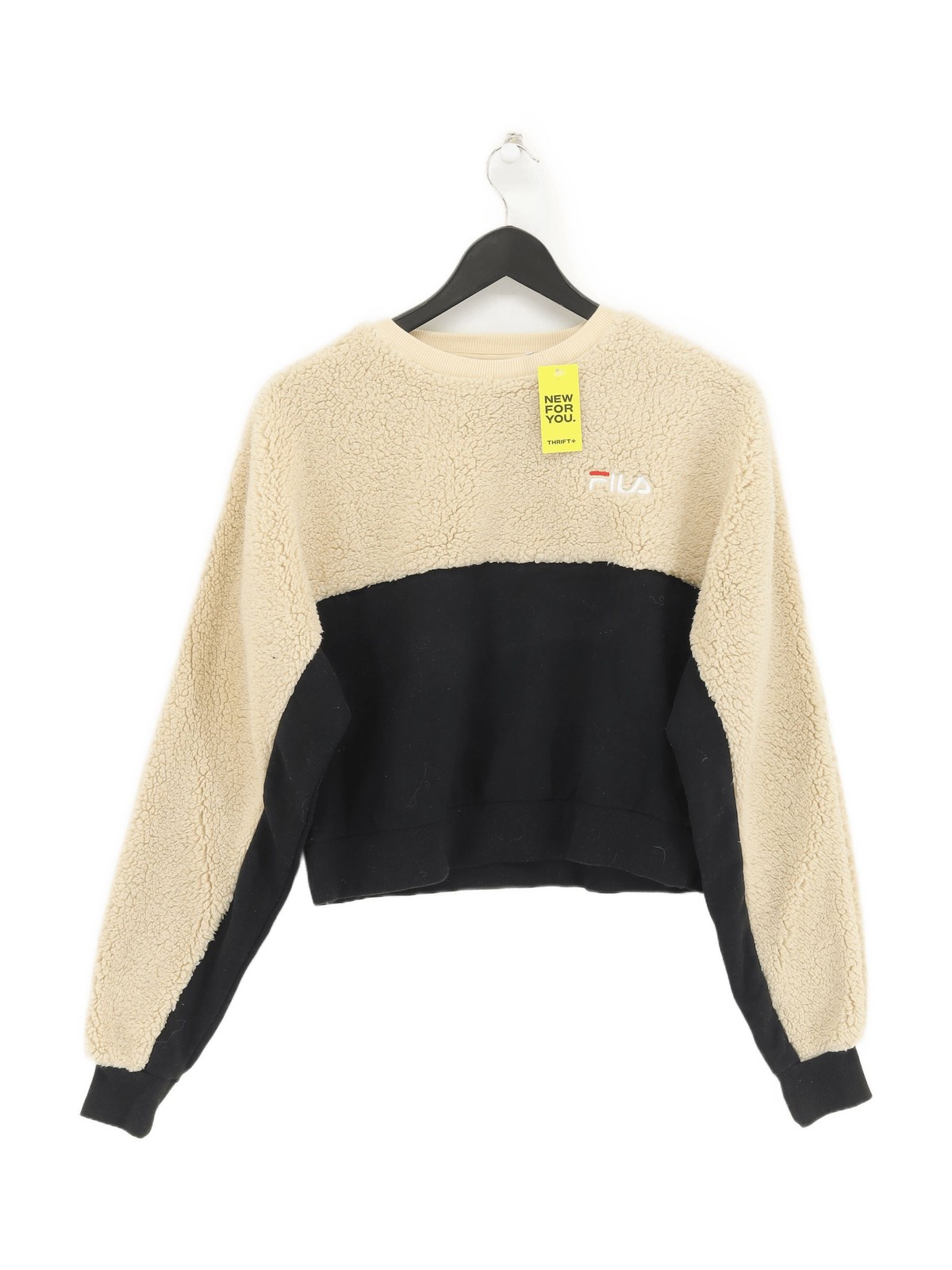 Felpa donna con cappuccio Fila S panna 100% altro pullover