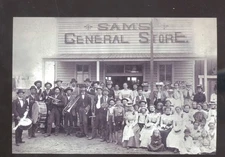 REAL PHOTO EASTLAND TEXAS DOWNTOWN GENERAL STORE BAND POSTCARD COPY