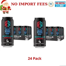 Gorilla Mind Energy Drink - Black Cherry Vanilla - 16oz, 24-Pack