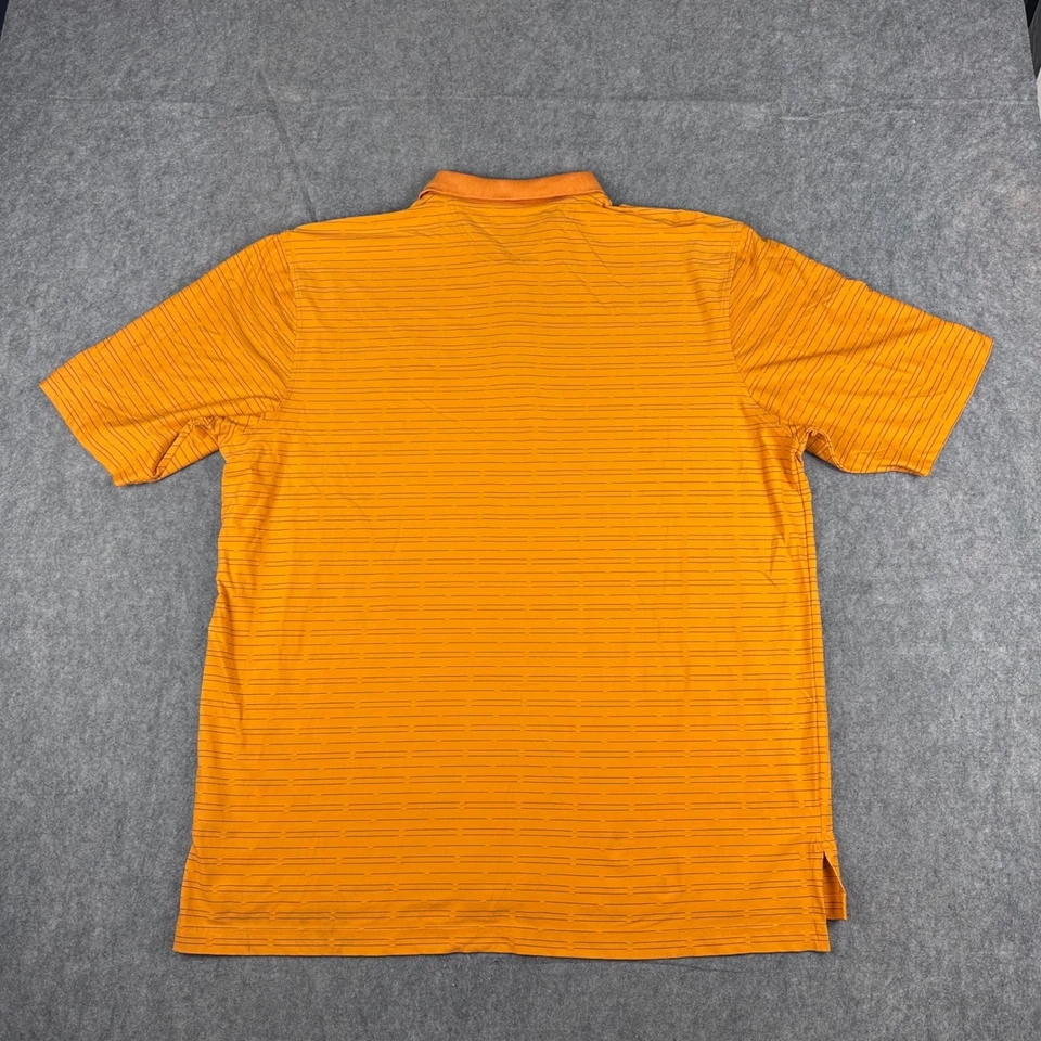 Camisa polo de golf TPC Las Vegas para hombre XL Under Armour naranja a rayas HeatGear RARA Foto 3 de 4