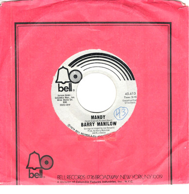 Barry Manilow:   Mandy / Something's Comin' Up .. 45 RPM 10994